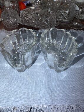 Princess house glass serving dishes set of 2